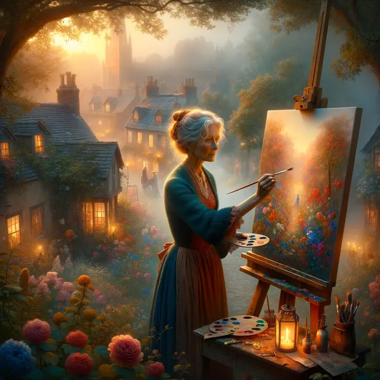 Once in a quaint town veiled by the soft mist of dawn, there lived a woman known to all as Jane. 