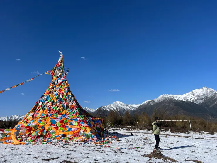在藏區很常見到的經幡