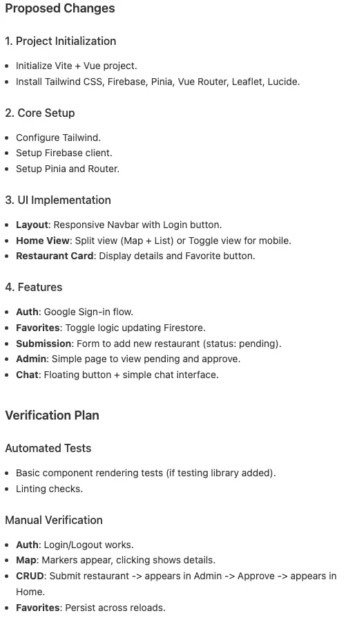 一開始的 Implementation plan