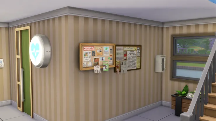 這邊是後梯,上下課時很多學生經過,所以放有告示板。