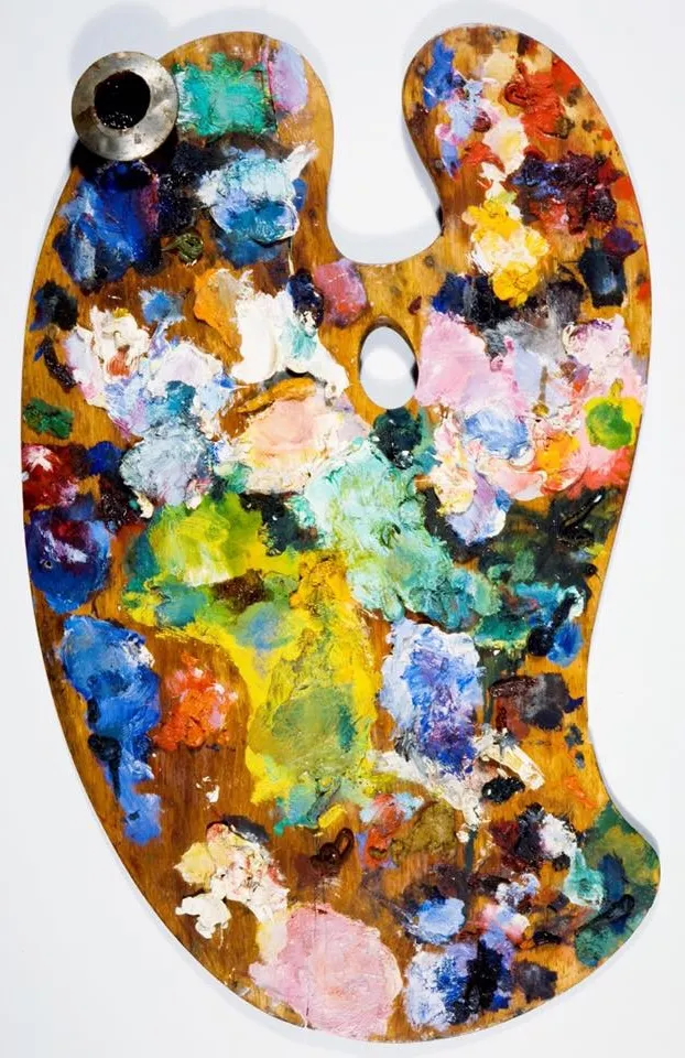 孟克（Edvard Munch）用過的調色盤 圖片來源：SFMOMA San Francisco Museum of Modern Art