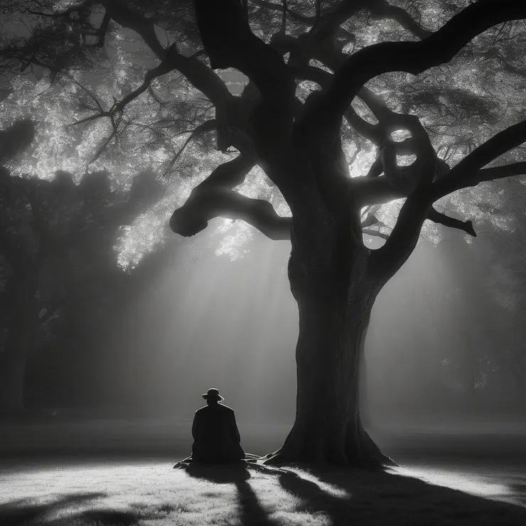 燭光大樹下的獨思