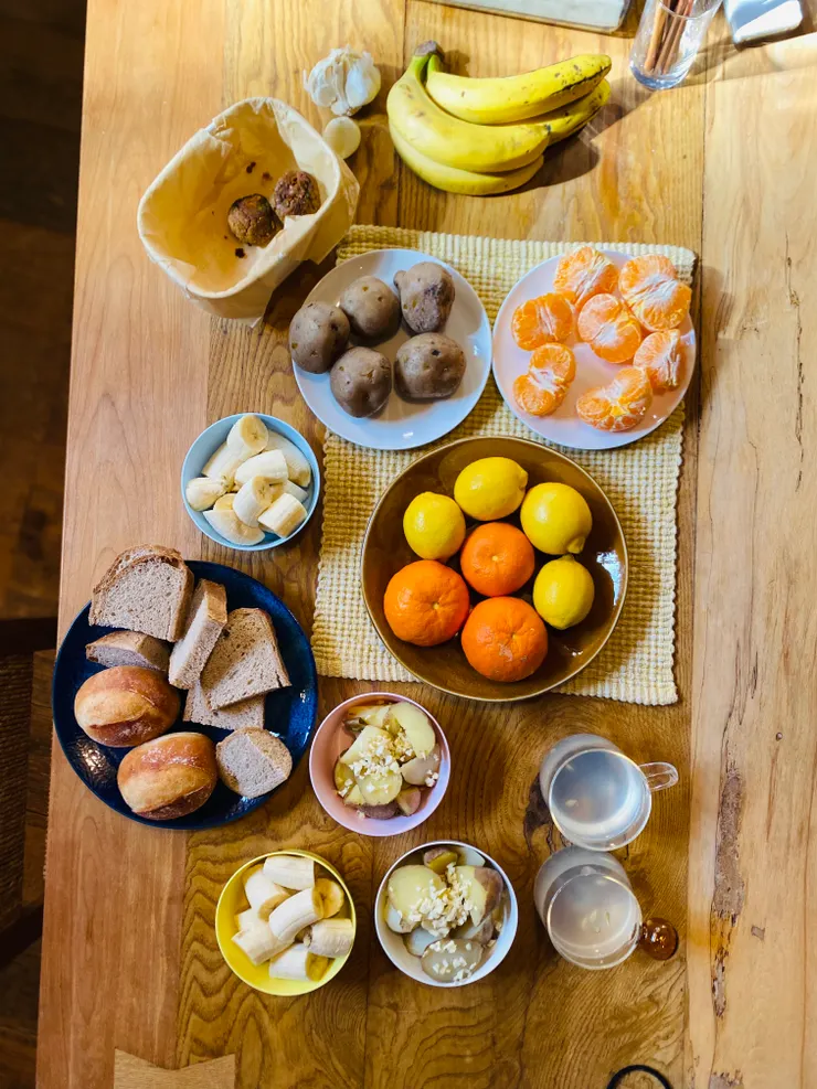 ▲旅行在鳥取，以純素天堂的米麵包做早餐。