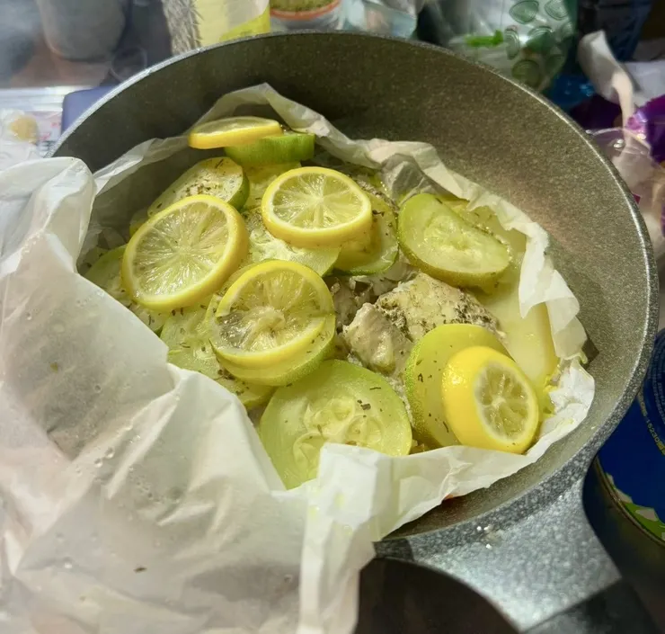 香噴噴的檸檬紙包魚