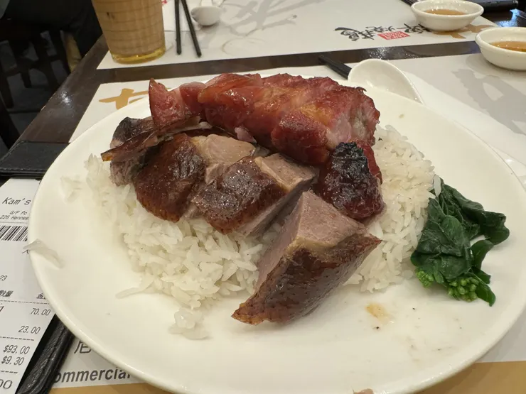 甘牌燒鵝雙拼飯　HK$65