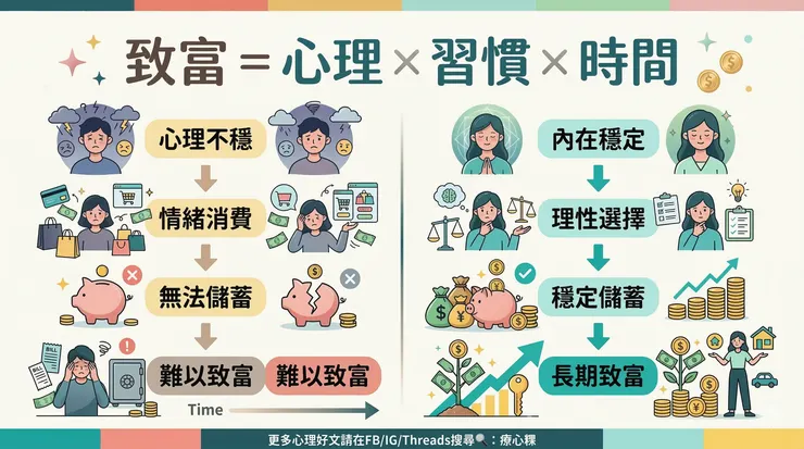 致富 = 心理 × 習慣 × 時間