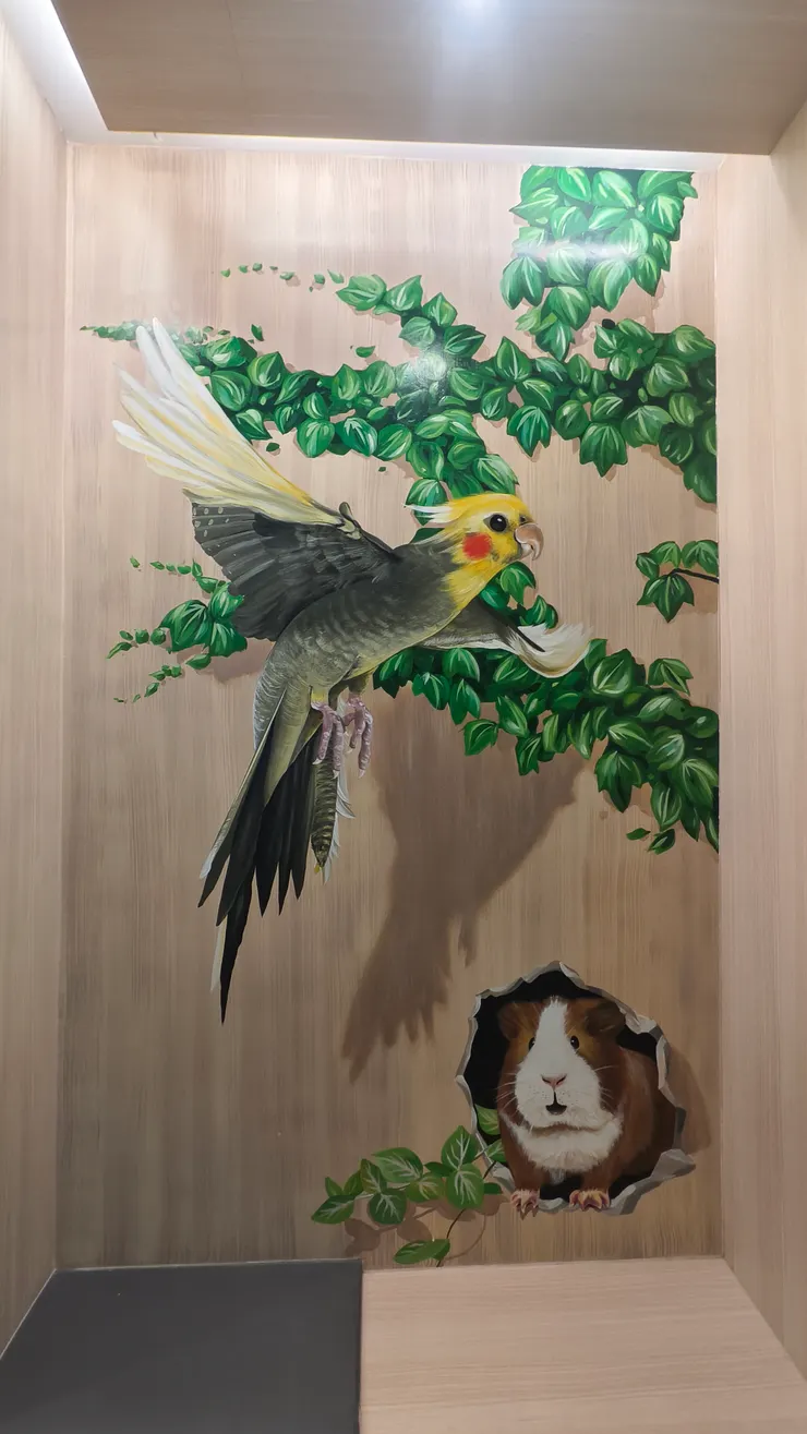 動物醫院的牆面繪畫