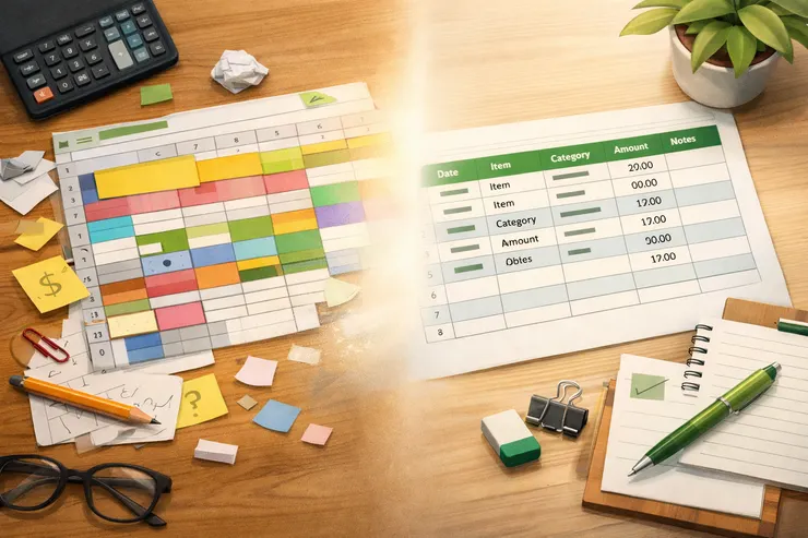 不是能力問題，是結構問題：先把表格變成「可整理的結構」，Excel 才會越學越清楚。