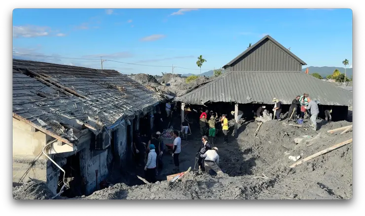 正在開挖的民間前線基地