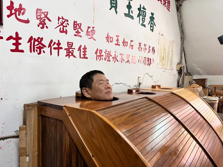 同行友人享受的臉龐~XD