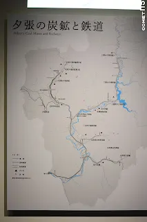 1969年時的主要鐵道路網圖(資料來源：夕張石炭博物館)