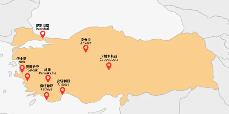 土耳其的熱門旅遊城市