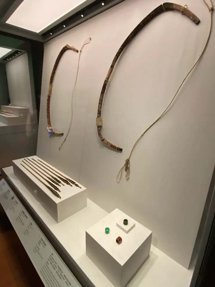 在故宮博物院觀賞的弓箭