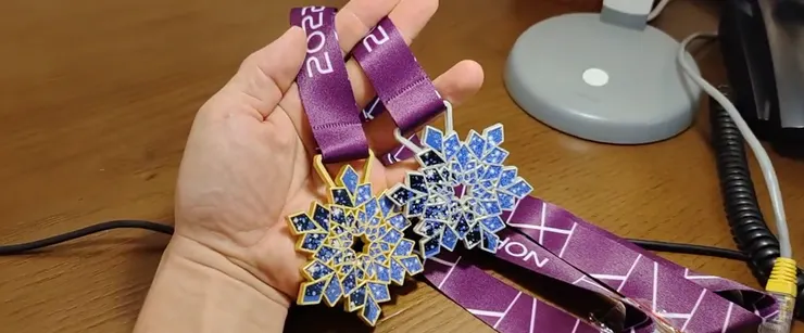 大丰王港半程馬拉松獎牌自拍