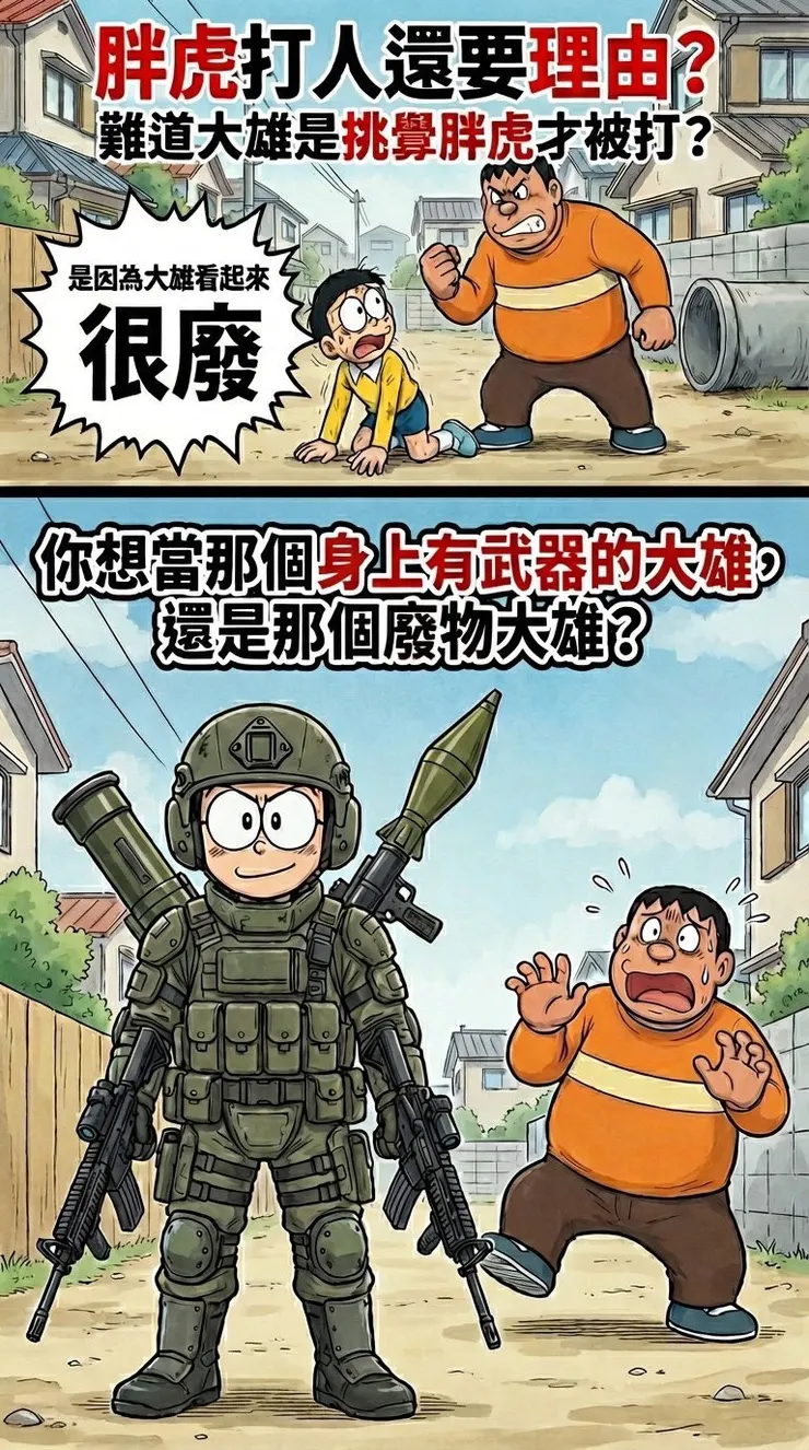 當一個能防戰、抗戰的大雄