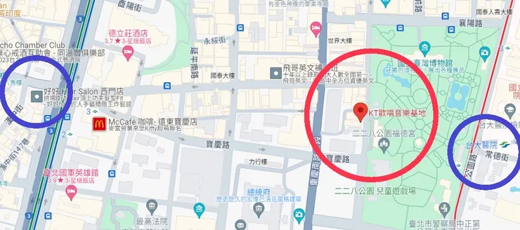 google map示意圖