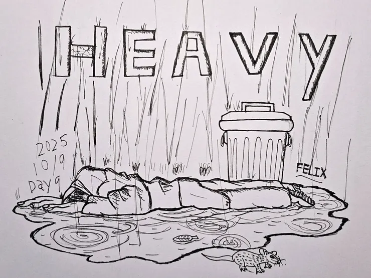 Heavy(沉重，可以是重量和情緒)