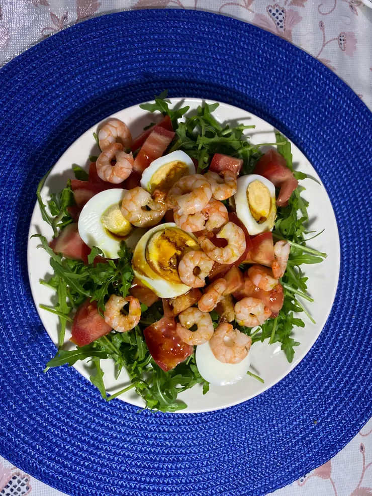 蝦仁芝麻葉沙拉