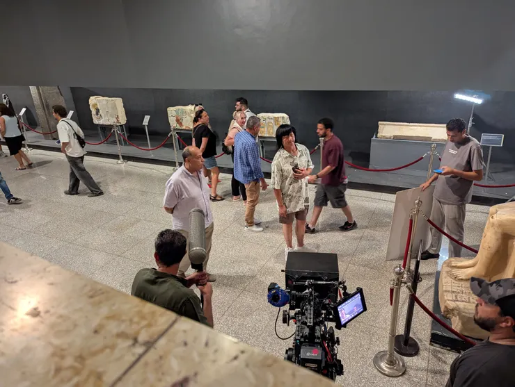 巧遇電影拍攝,不曉得是什麼電影呢~(筆者攝)