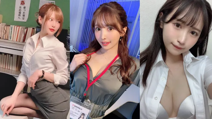 辦公室裡的相澤南（左）、三上悠亞（中）、小野六花（右），跟本文人物完全無關。（圖：香港01）