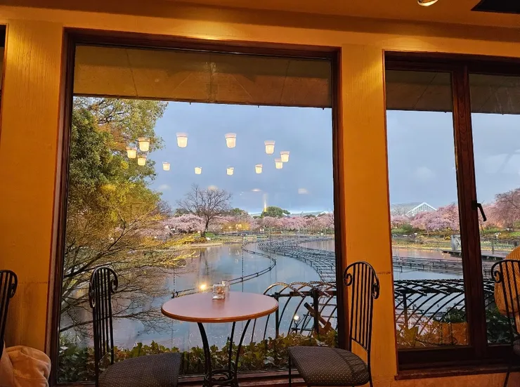 從咖啡廳裡望出去天色開始變暗了