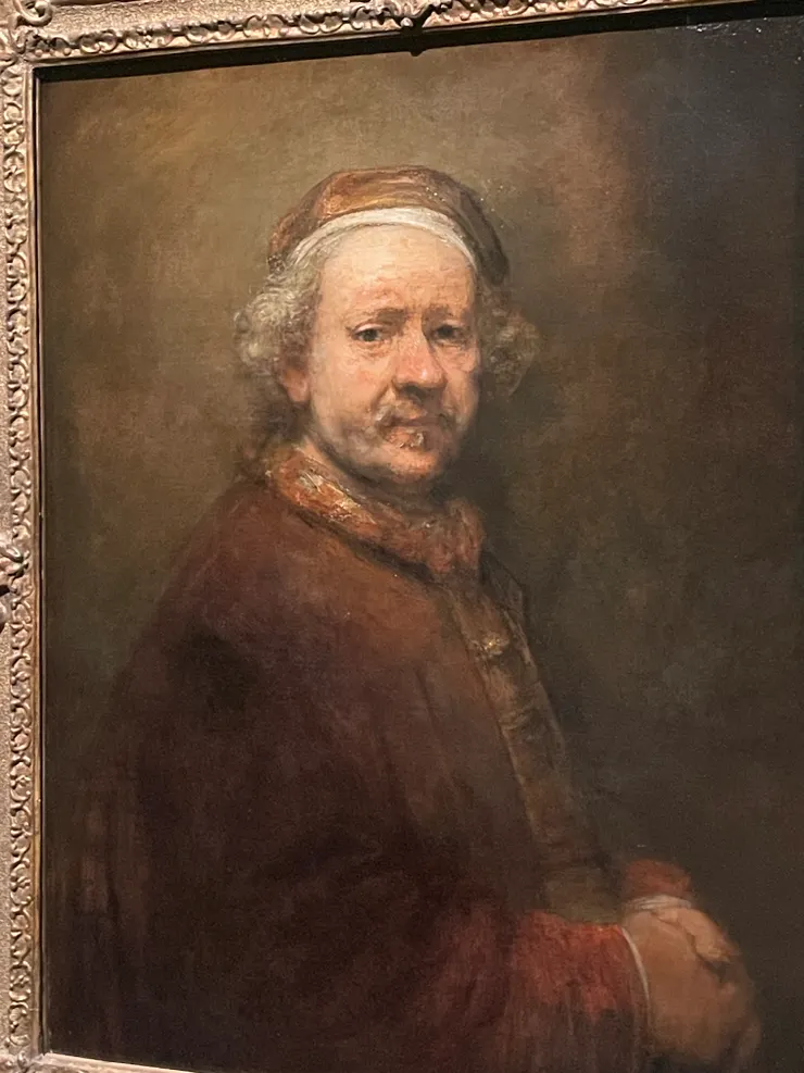 林布蘭（1606-1669）作品〈六十三歲自畫像〉，1669年創作。