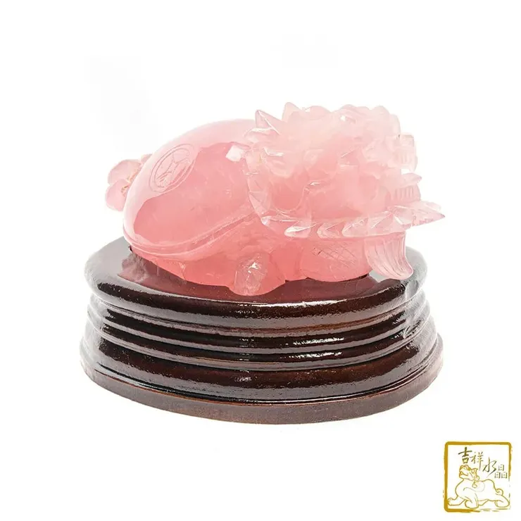 粉水晶龍龜 590g 桃花人緣