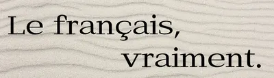 Le français, vraiment. 法文，說真的