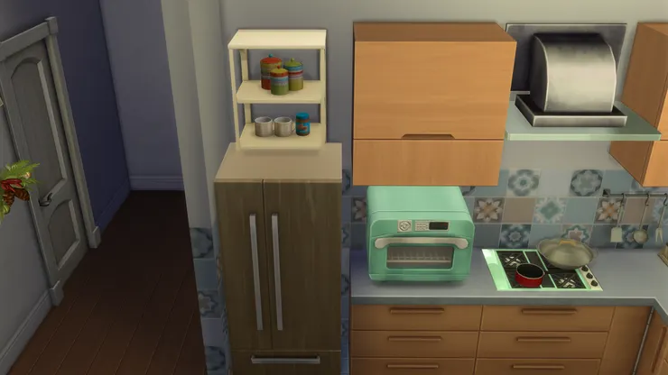 木紋顏色的雪櫃，很罕見吧。