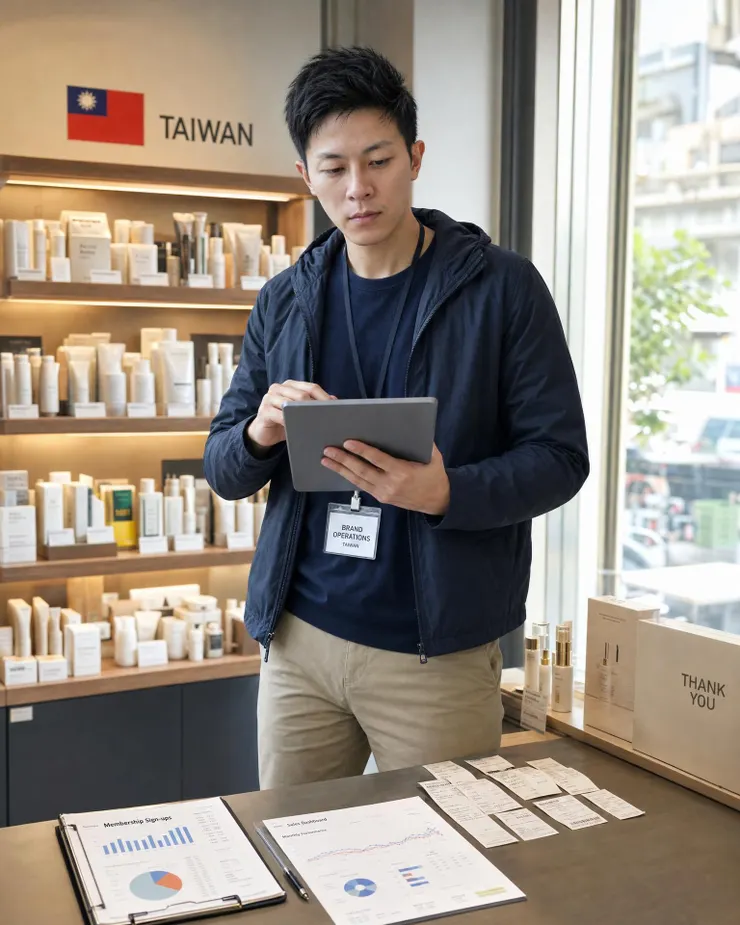 梁練偉檢視台灣零售品牌會員資料與回購數據