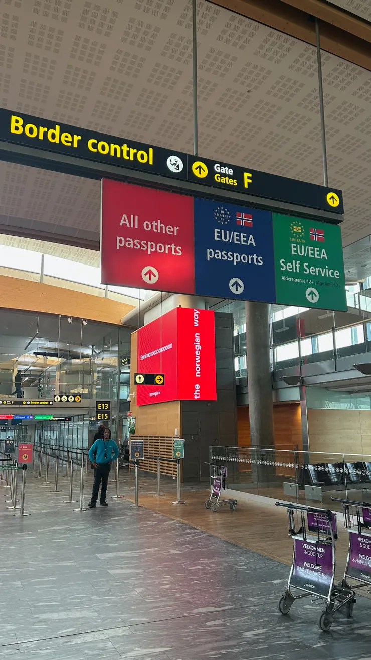奧斯陸加勒穆恩機場 出境挪威 過海關