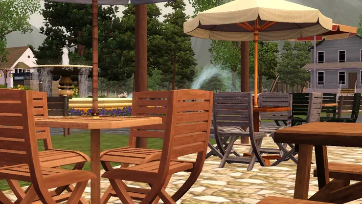 這邊能看到噴水池,不一樣的風光。