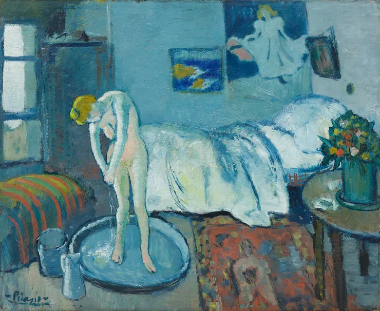 畢卡索 Pablo Picasso，《The Blue Room》，1903。