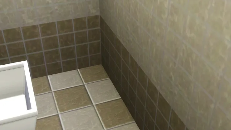 這裏用了我很不喜歡泥土色,但因為要設計得像公用,完全不能華麗,感覺只是能用便好,否則不像員工洗手間。