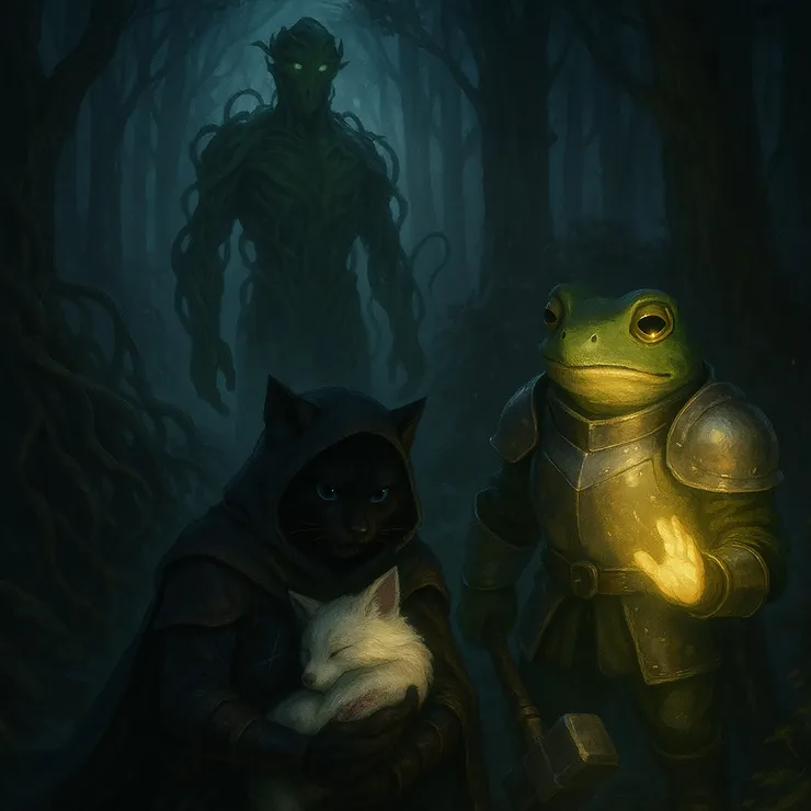 托魯以聖光保護維爾和靈狐，藤語者悄然現身。