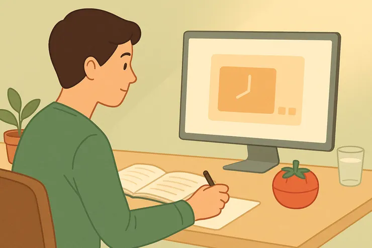 利用 25 分鐘專注 + 5 分鐘休息的節奏，把原本撐不住的長時間讀書，變成可以循環的小單位。