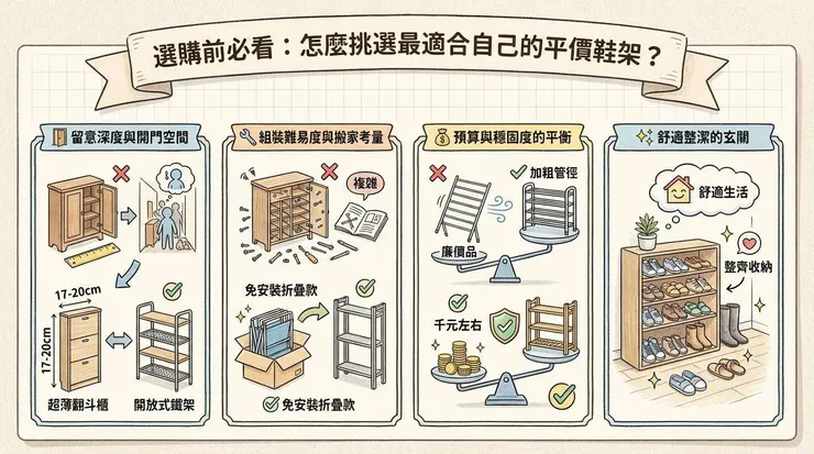 選購前必看：怎麼挑選最適合自己的平價鞋架？