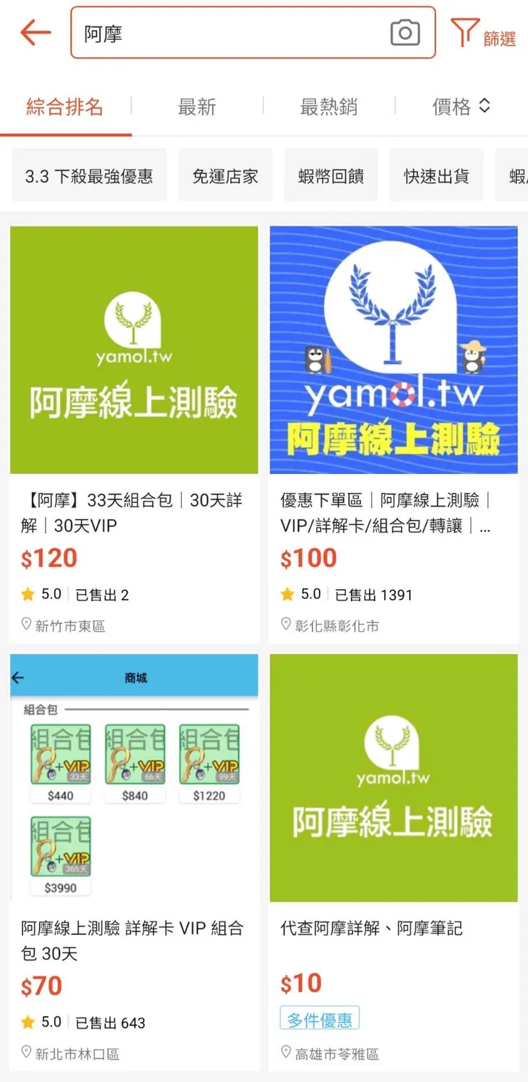 示意圖，還請讀者自行貨比三家