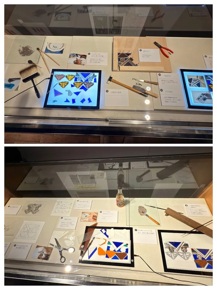 鑲嵌彩繪玻璃製作方式和工具