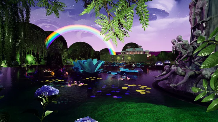 導演創造了一個風格化、迥異於現實的虛擬空間。（圖片來源：https://nemovos.com/8-miljard-ikken/）