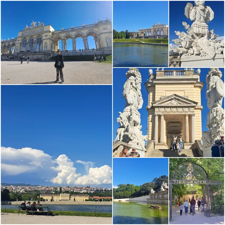 維也納的天氣也是多變..下午天氣真好 ,花園至高點凱旋門
