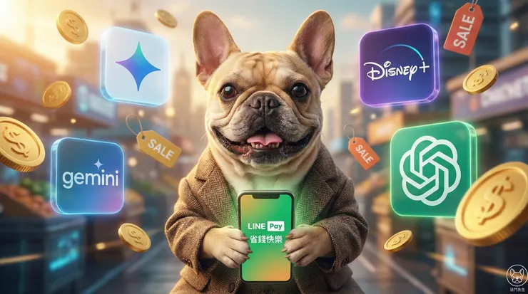 法鬥先生實測 FlixSeek 合租平台封面圖，強調支援 Line Pay 行動支付，免信用卡訂閱 Gemini 3 Pro 與 Gamma Pro 等 AI 工具的省錢攻略。