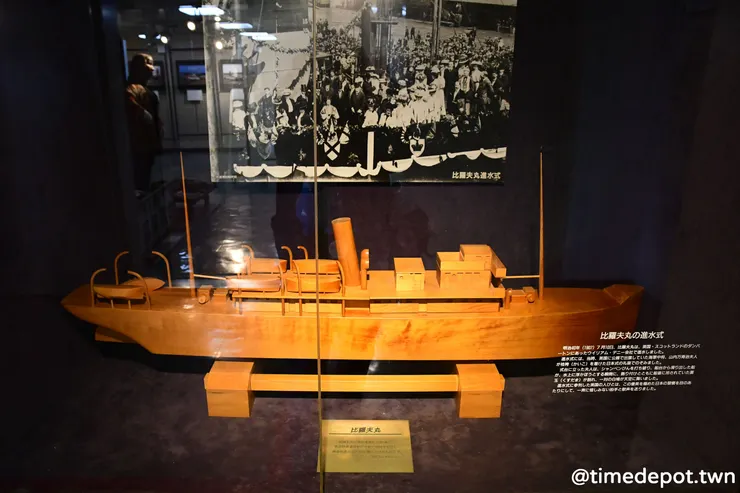 第一代的青函連絡船比羅夫丸的模型