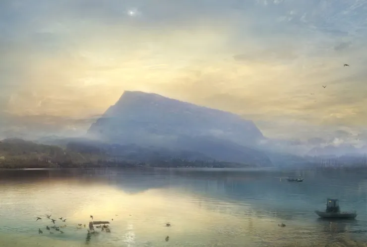 The Blue Rigi, Sunrise,  1842, Joseph Mallord William Turner