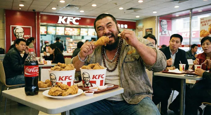 時代進步，這次讓AI成功畫上全家桶跟可樂所以配上新插圖了。