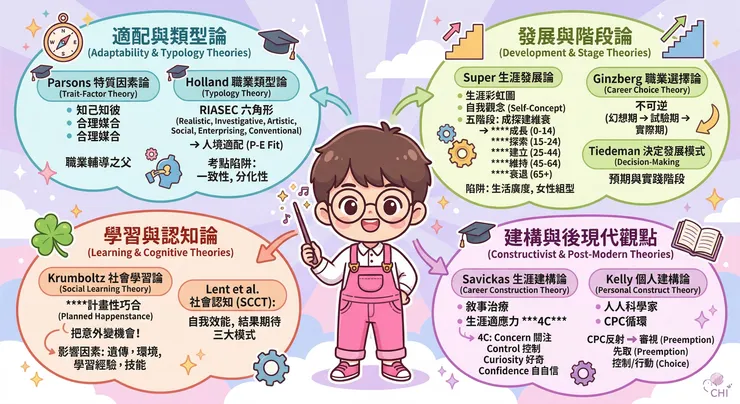 「職涯發展流派與黃金解題矩陣」圖卡