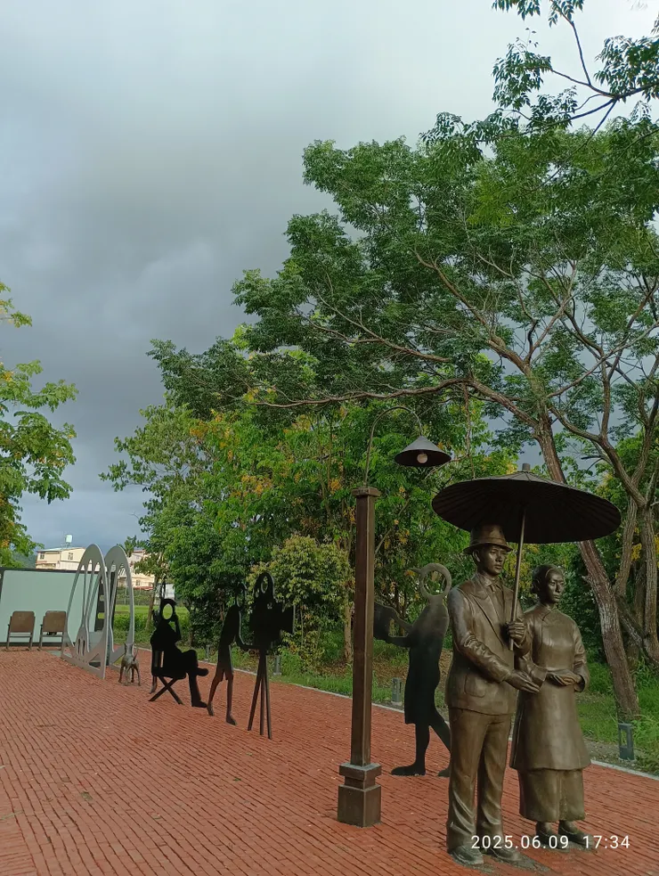 美濃湖畔，自拍攝