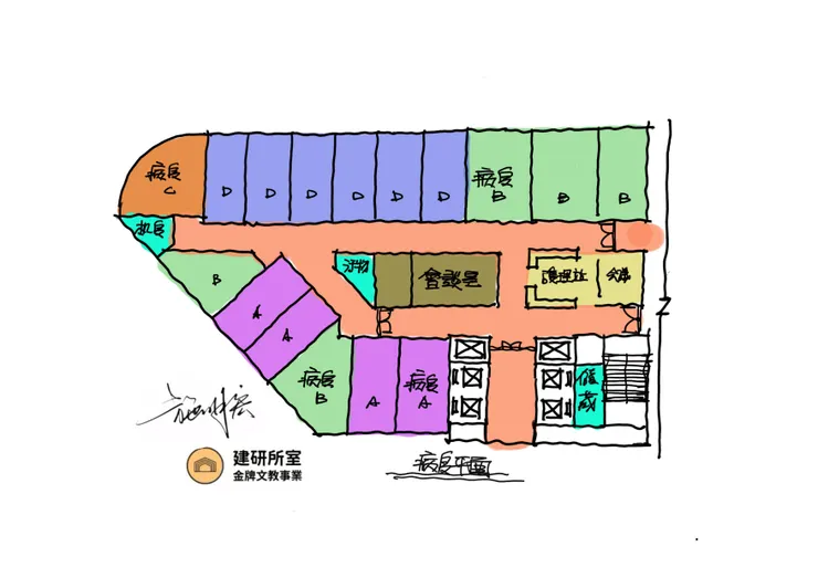 同學會常把醫院設計平面套來日照空間使用