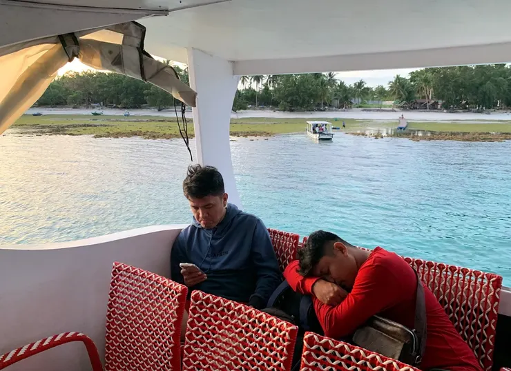 一上船就開始補眠的乘客