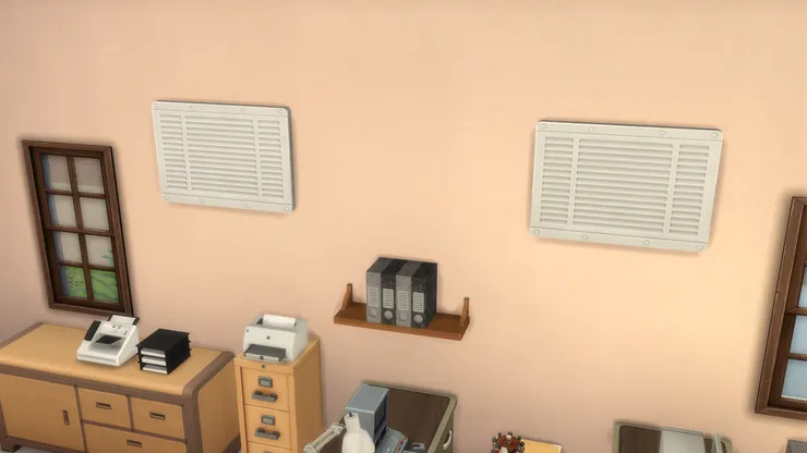 因為這房間很大，所以安裝了兩部冷氣機。